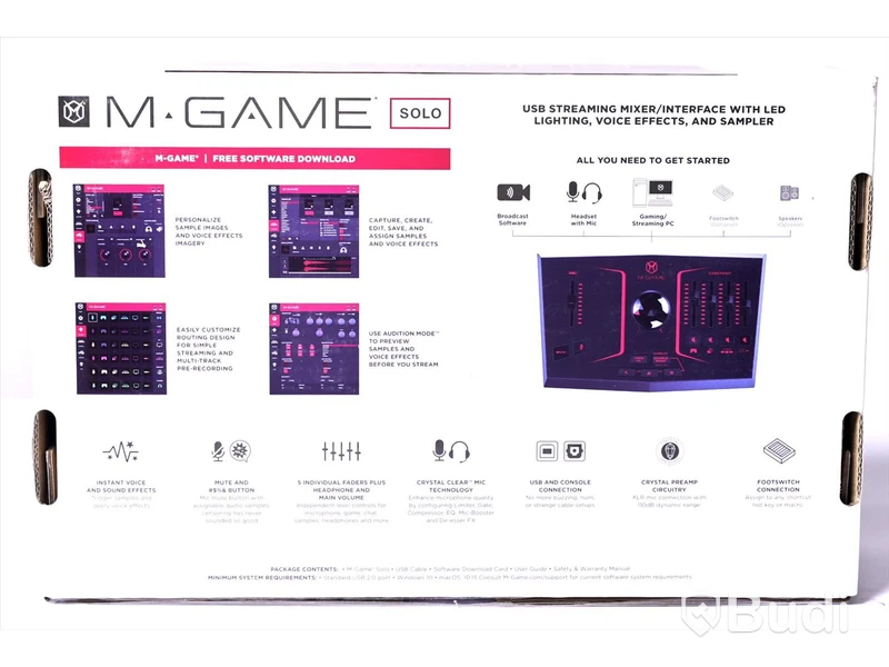 Mixerbord för streaming - M-Game RGB Solo. Ny.