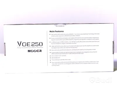 Förstärkarsimulator och multipedal - Mooer GE250 Amp Modelling & Multi Effects. Nypris ca 5000 kr. Ny.
