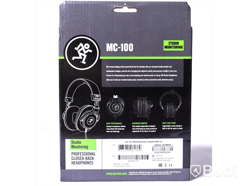 Hörlurar - Mackie MC-100. Ny, Obruten förpackning.