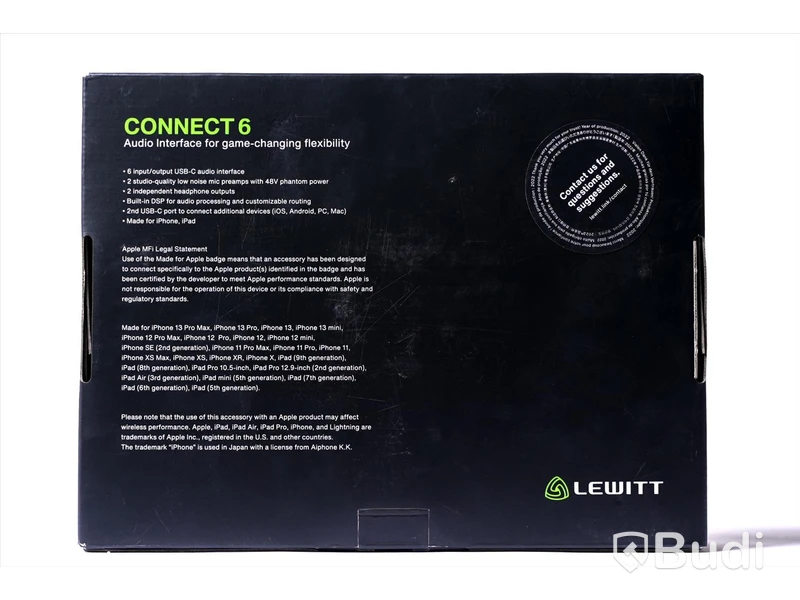 Audio Interface - Lewitt Connect 6. Nypris ca 3000 kr. Ny.