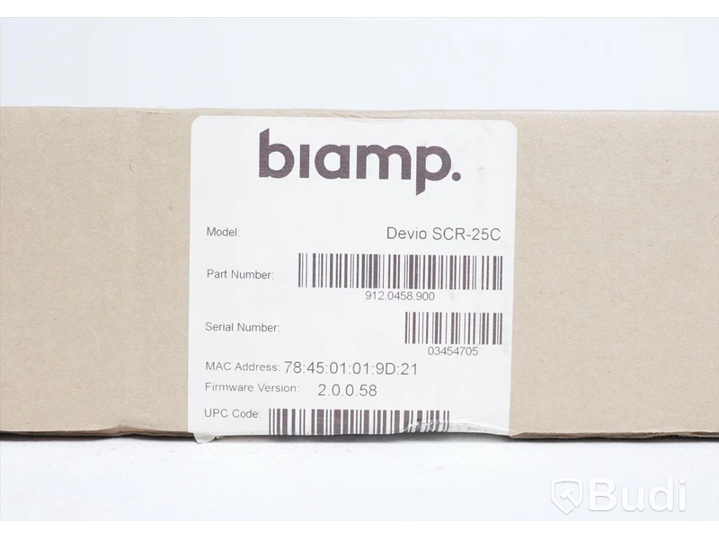 Konferenssystem inkl hub samt takmikrofon - Biamp Devio SCR-25C Conference Room System with SCR-25 Bluetooth Hub och DCM-1 Ceiling Microphone. Nypris ca 55,000 kr. Ny.