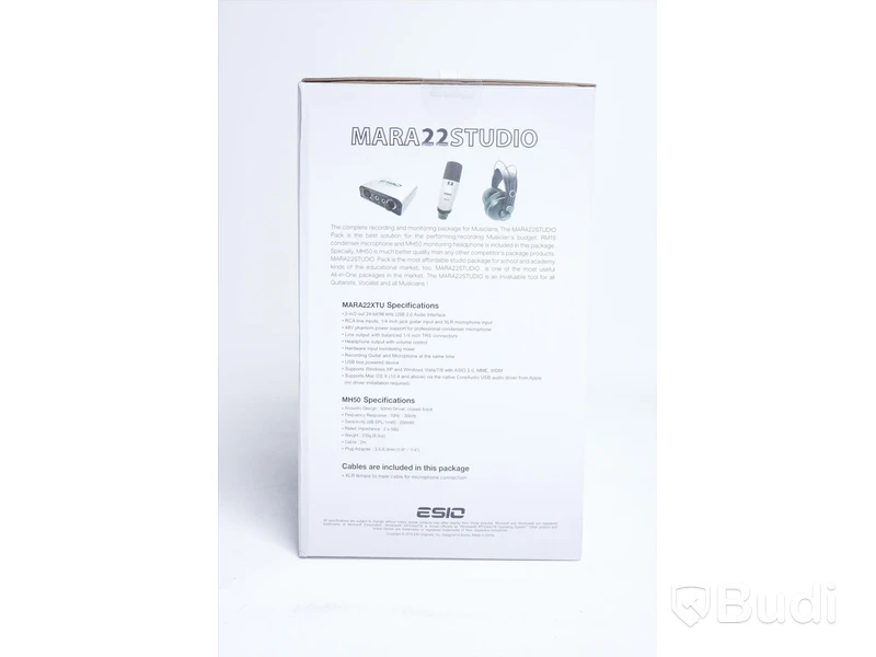 Inspelningskit - ESIO Mara 22 Studio Recording Pack. Nypris ca 1400 kr. Ny.