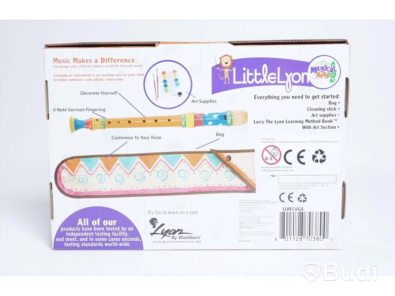 Musikinstrument till barn - LittleLyon maracas och blockflöjt. Nypris ca 3000 kr. Ny.
