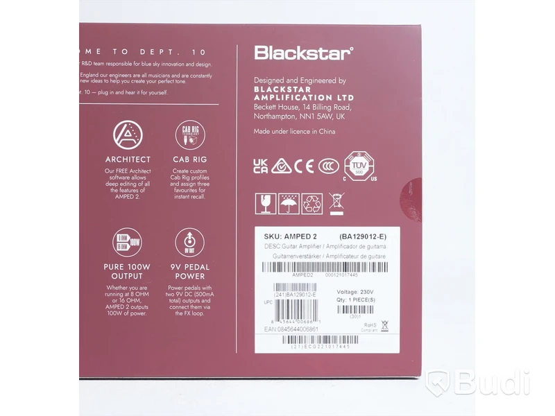 Förstärkarpedal - Blackstar Dept. 10 Amped 2 100W. Nypris ca 6500 kr. Ny.