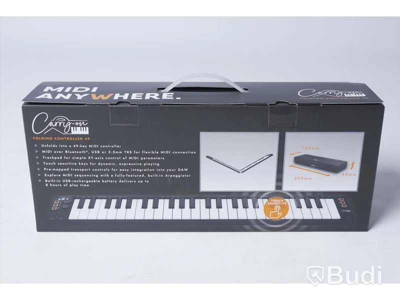 Midi Keyboard - Carry On Folding Controller 49 Black, Ny. Nypris ca 1500kr