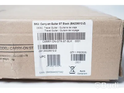 Resegitarr - Blackstar Carry On Guitar ST Black. Nypris ca 2000kr