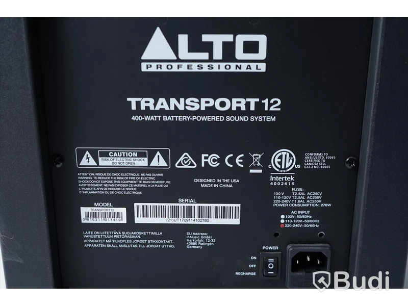 Högtalare - Alto Transport 12. Nypris ca 4000kr