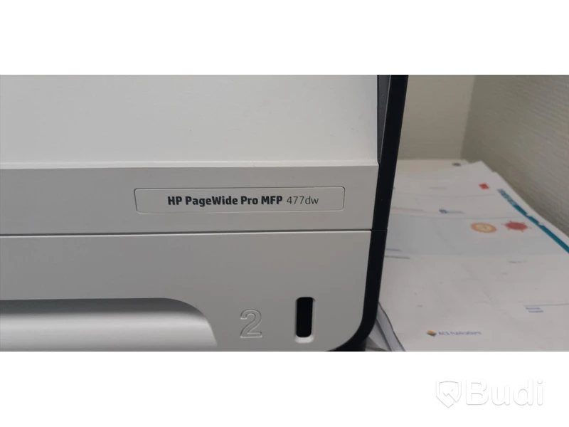 Skrivare all in one HP med bordhylla, dokumentförstörare