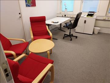 Kontor, skrivbord elhöjsänkbart, lounge möbler