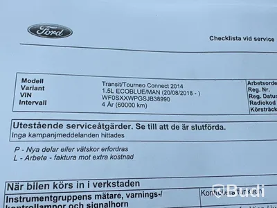 Lättlastbil Ford Transit Connect 1.5 TDCi (100hk) | 2018 | 7700mil | Långversion| Nya modellen