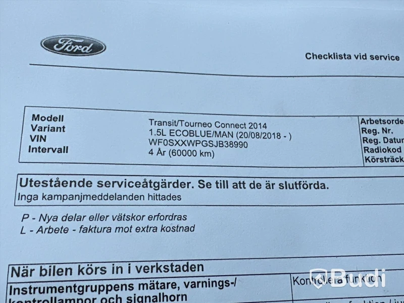 Lättlastbil Ford Transit Connect 1.5 TDCi (100hk) | 2018 | 7700mil | Långversion| Nya modellen