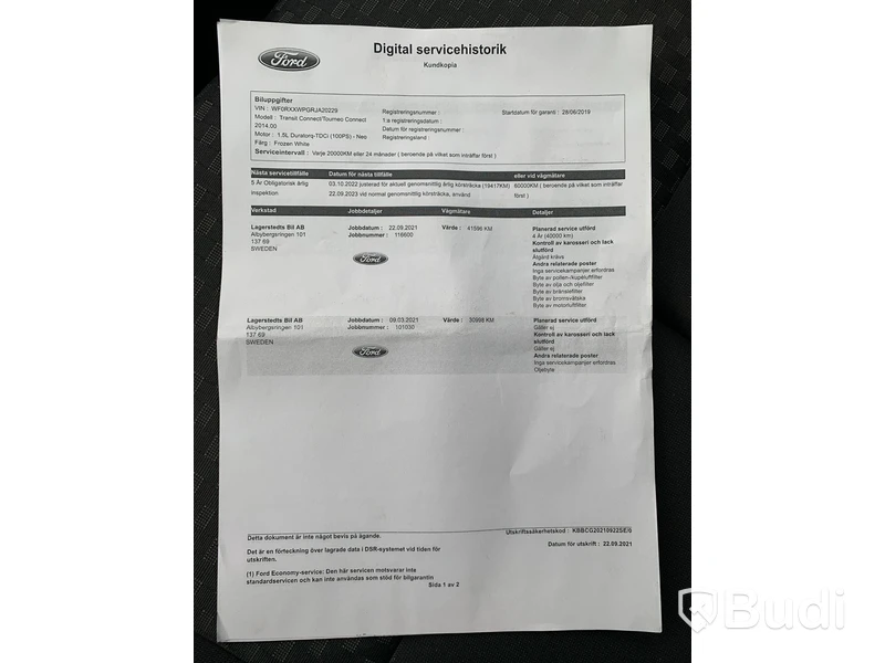 Lättlastbil Ford Transit Connect 1.5 TDCi (100hk) | 2018 | 6300mil | Nya modellen