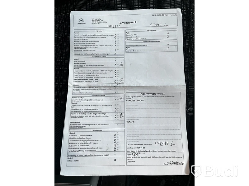 Lättlastbil Citroën Berlingo Skåp 1.6 BlueHDi Skåp (100hk) - 2018