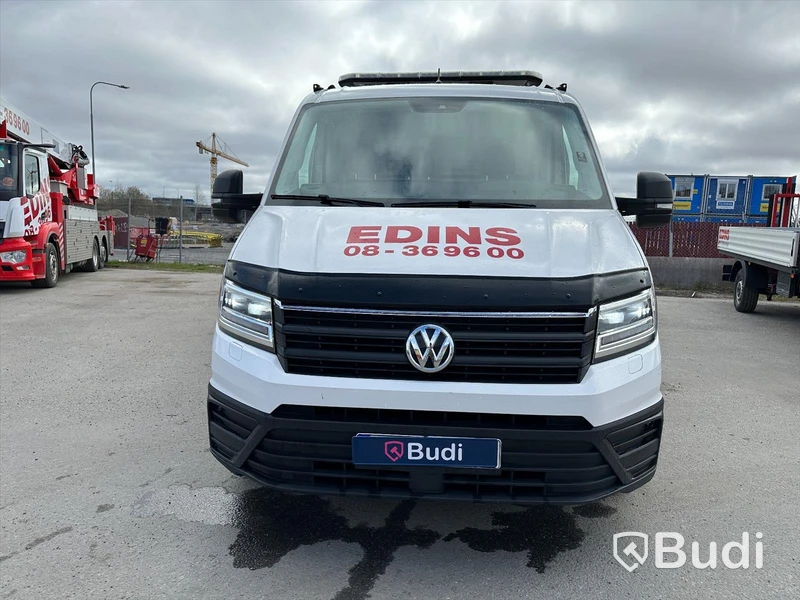 Lättlastbil Volkswagen Crafter 2.0 TDi | Palfingerkran, med långt flak | 9523mil