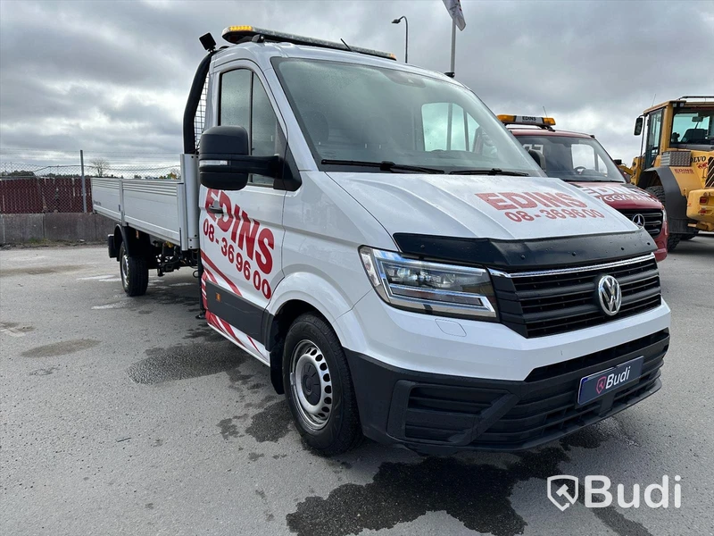 Lättlastbil Volkswagen Crafter 2.0 TDi | Palfingerkran, med långt flak | 9523mil