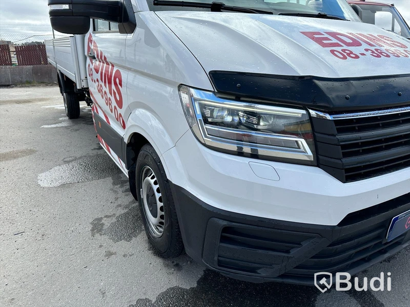 Lättlastbil Volkswagen Crafter 2.0 TDi | Palfingerkran, med långt flak | 9523mil