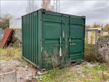 Container 10 fot med innehåll