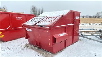 Liftdumpercontainer med innehåll (brännbart avfall)