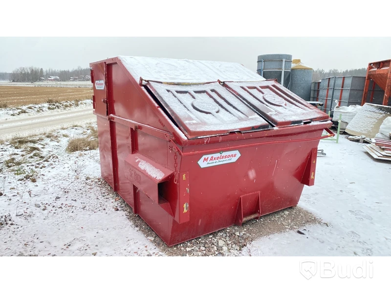 Liftdumpercontainer med innehåll (brännbart avfall)