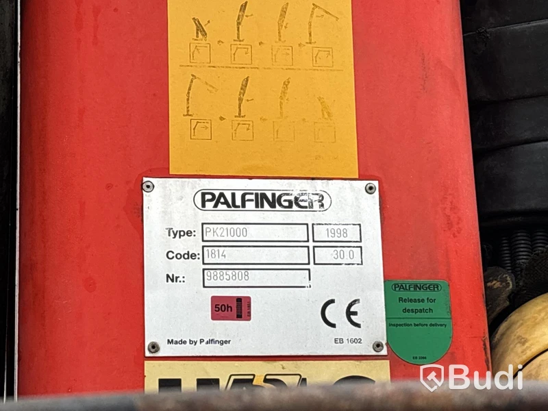 Kranflak Palfinger PK2100 med jibb