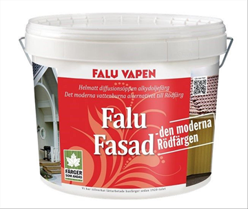 (NY) 10-litershink Täckfärg Falu Fasad C-base