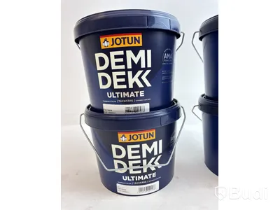 4 st. 2,7-litershinkar Jotun DemiDekk Ultimate täckfärg för trä, olika brytbas