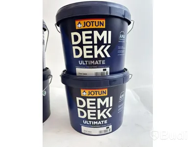 4 st. 2,7-litershinkar Jotun DemiDekk Ultimate täckfärg för trä, olika brytbas