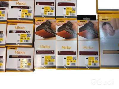 Parti med sandpapper Mirka, för slipmaskin