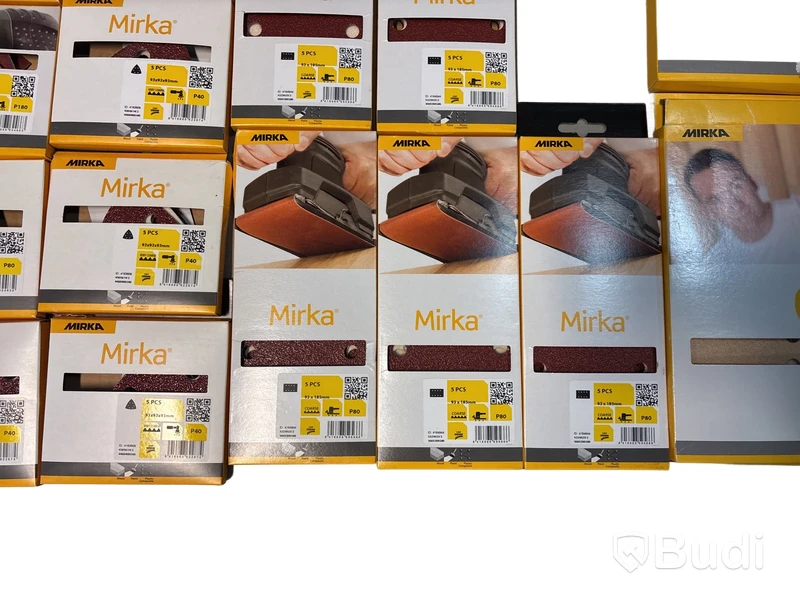 Parti med sandpapper Mirka, för slipmaskin