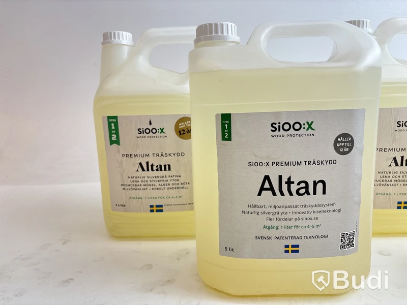 4 st. 5-litersdunkar träskydd SiOO:X woodprotection, premium träskydd Altan