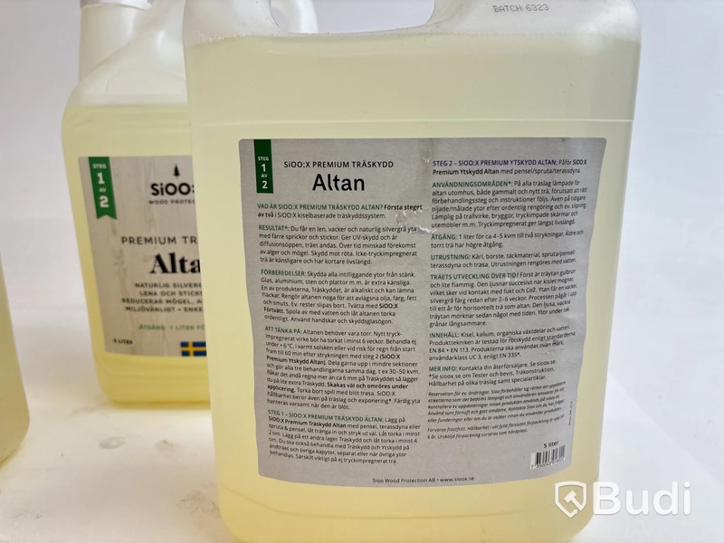 4 st. 5-litersdunkar träskydd SiOO:X woodprotection, premium träskydd Altan