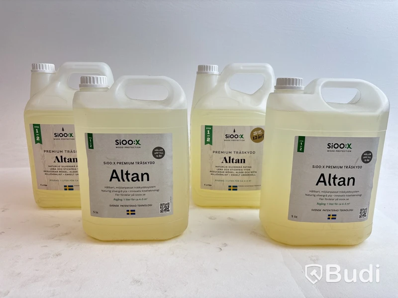 4 st. 5-litersdunkar träskydd SiOO:X woodprotection, premium träskydd Altan