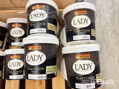 12 st. 2,7-litershinkar  med olika basbryt Jotun Lady, Pure color supermatt, väggfärg