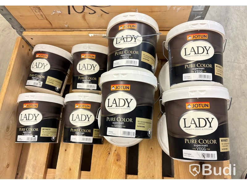 12 st. 2,7-litershinkar  med olika basbryt Jotun Lady, Pure color supermatt, väggfärg