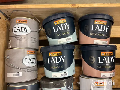 12 st. 2,7-litershinkar Jotun Lady, olika sorter och brytbaser