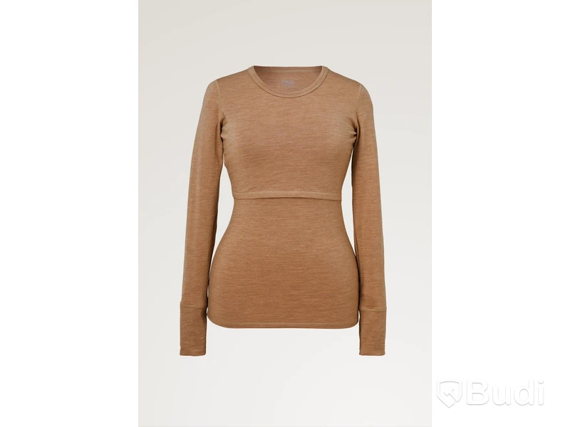 Omlottopp i merinoull Boob Design, beige, stl. 40