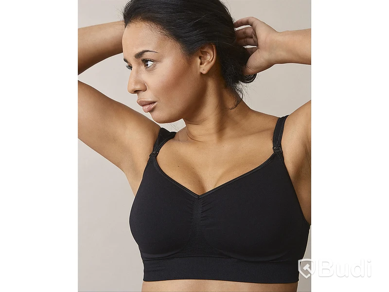 3 st. Seamless amningsbh Boob Design, med pads, svart, stl. 40