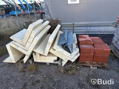 Stort restlager med marksten, olika sorter