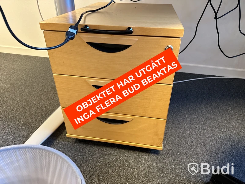 Höj- och sänkbart skrivbord, kontorsstol, 2 st. datorskärmar  och hurts