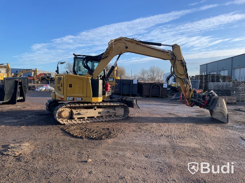 Grävmaskin CAT 308 CR -2021 | Diverse skopor ingår