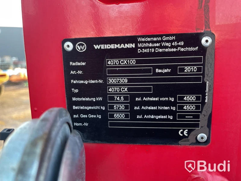 Lastare Weideman 4070 CX 100 -2010 | Diverse tillbehör