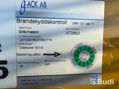 Minigrävare CAT 301.6 2022 med släp