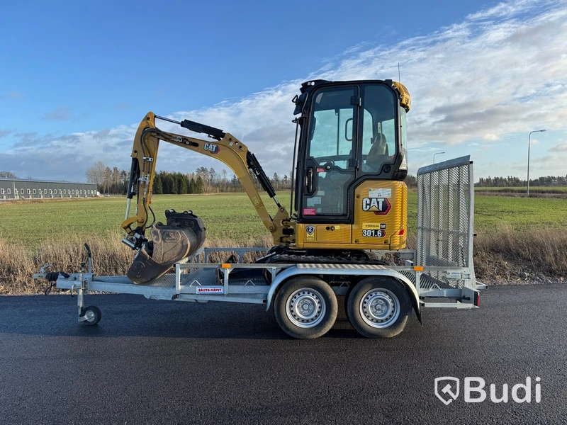 Minigrävare CAT 301.6 2022 med släp