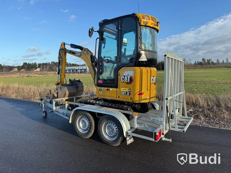 Minigrävare CAT 301.6 2022 med släp