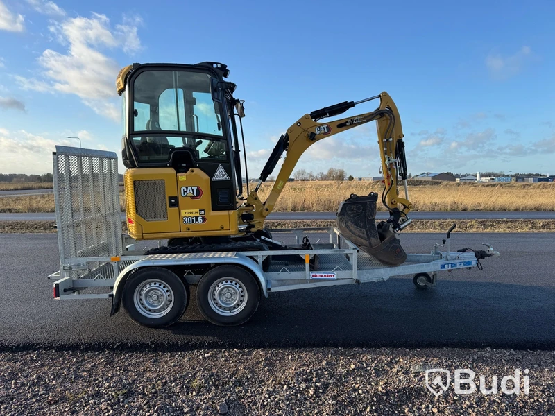 Minigrävare CAT 301.6 2022 med släp