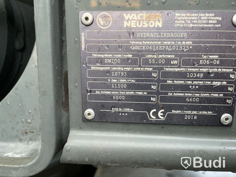 Hjulgrävare Neusson ew100 rotortilt, med tippvagn Bigab BT-8 -2018