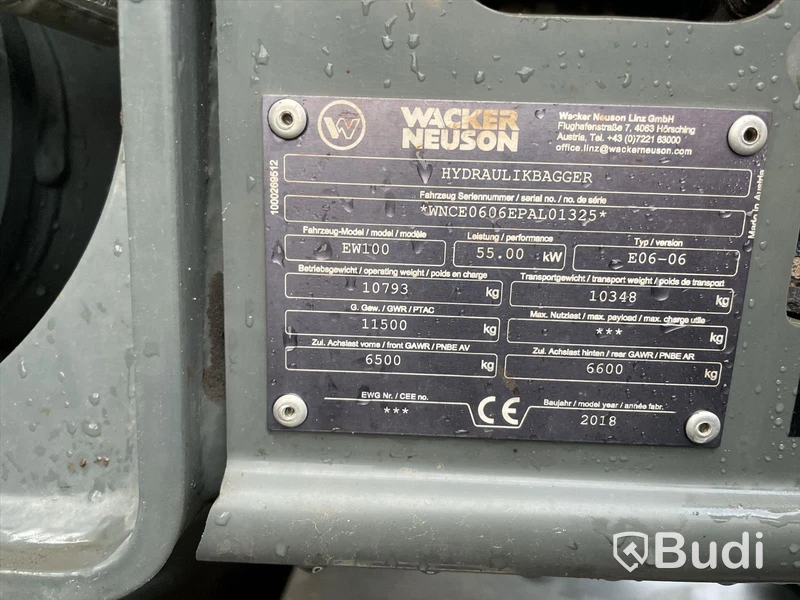 Hjulgrävare Neusson ew100 rotortilt, med tippvagn Bigab BT-8 -2018