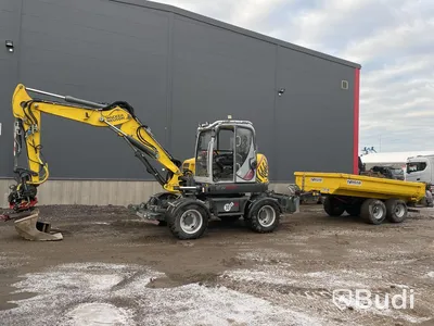 Hjulgrävare Neusson ew100 rotortilt, med tippvagn Bigab BT-8 -2018