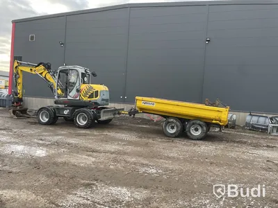 Hjulgrävare Neusson ew100 rotortilt, med tippvagn Bigab BT-8 -2018