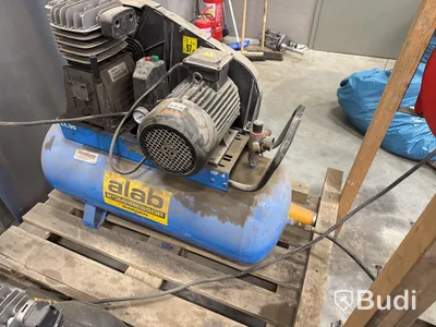 Kompressor, Alab Quine B3800B/99 V400 QuinAIR ink 2 st. tryckluftsvindor monterade på pall